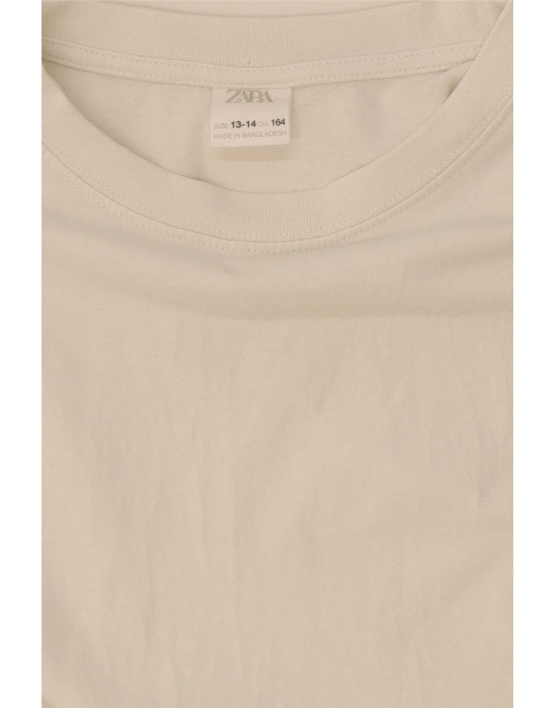 Top Zara Bambina Manica Lunga 13-14 Anni Bianco