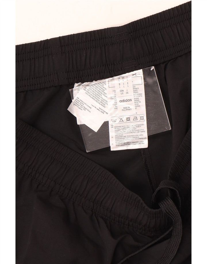 Pantaloni da tuta da uomo Adidas Large neri in poliestere