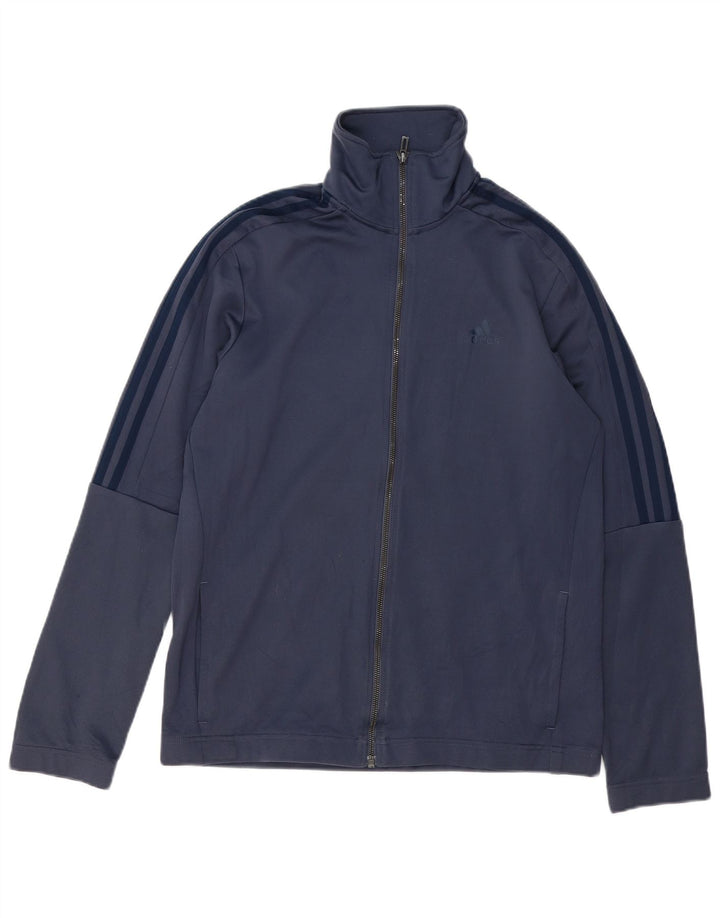 ADIDAS Mens Tracksuit Top Jacket Medium Navy Blue