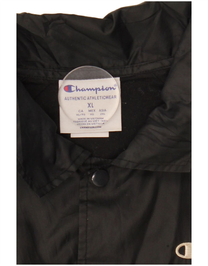 Giacca antipioggia corta da donna Champion, vestibilità ampia, UK 18 XL, poliestere nero