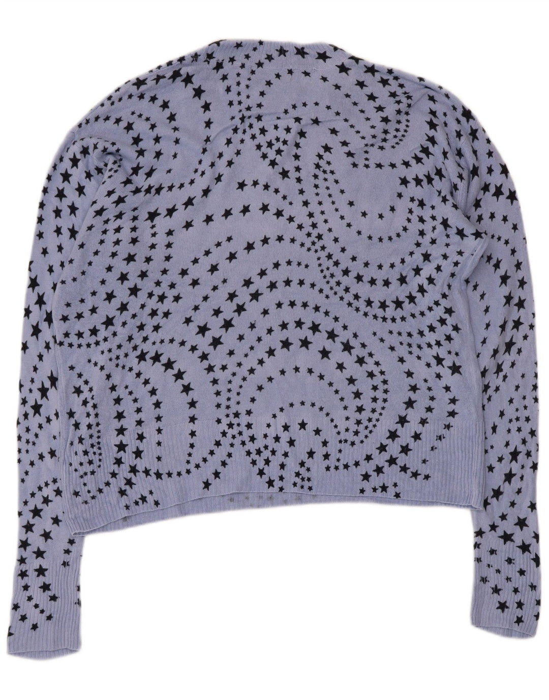 Maglione maglione con scollo a V da donna Marks & Spencer UK 14 Grande blu geometrico