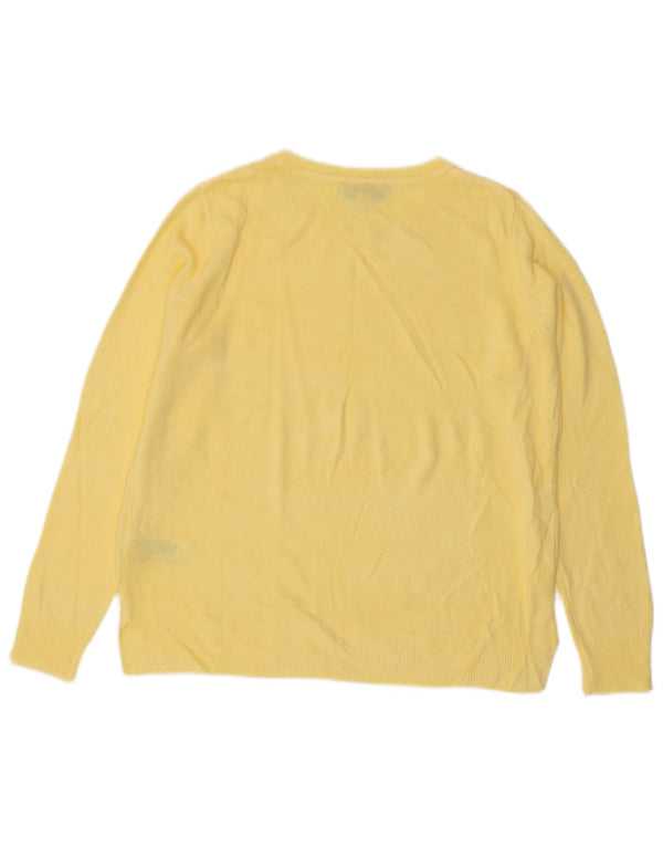 MARKS & SPENCER Maglione girocollo da donna UK 12 Giallo medio