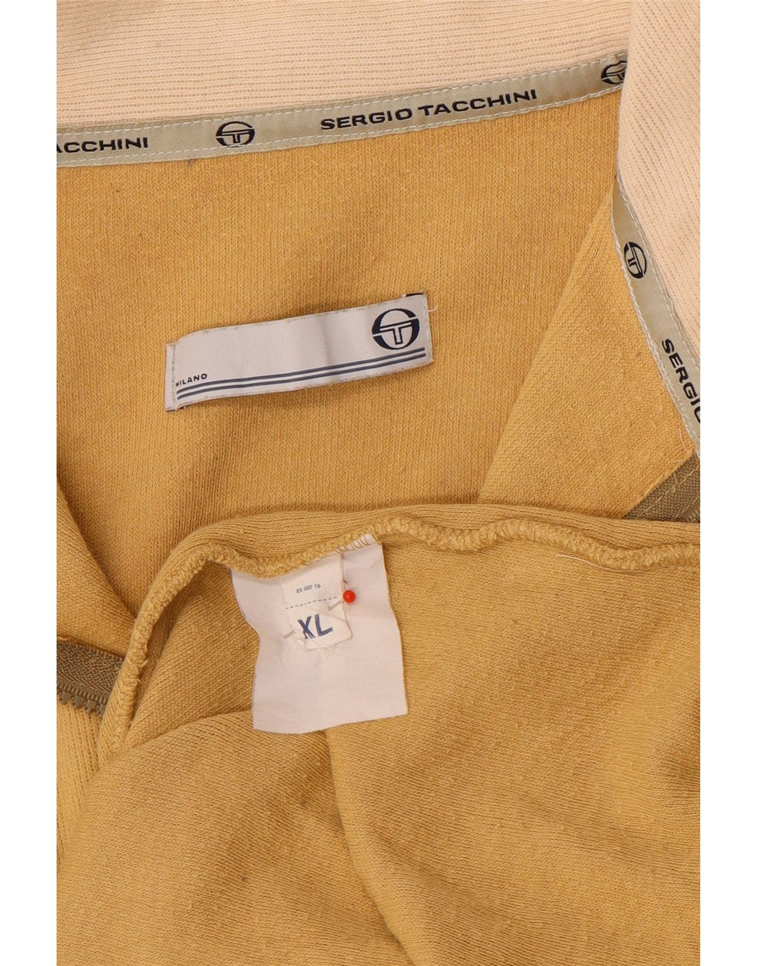 Sergio Tacchini Maglione da uomo con zip e collo XL Marrone