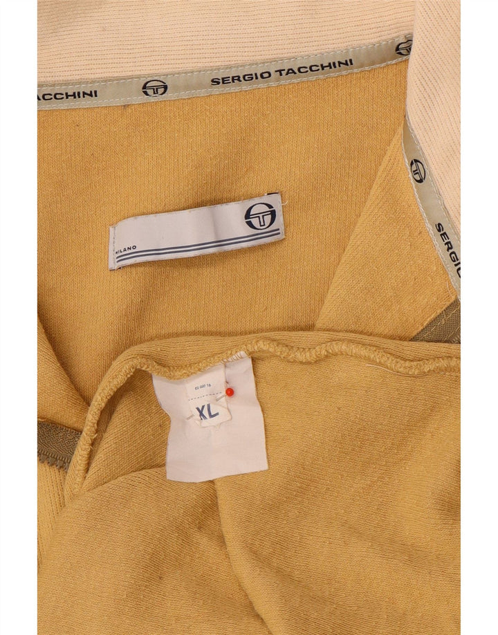 Sergio Tacchini Maglione da uomo con zip e collo XL Marrone