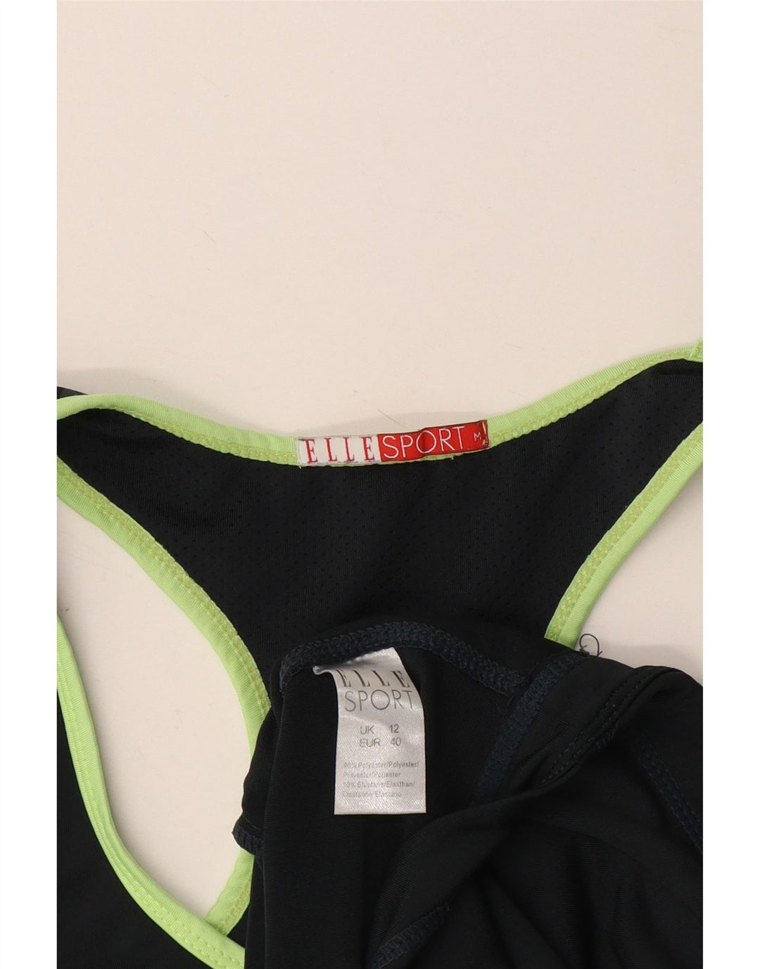 Canottiera grafica da donna Elle Sport UK 12 Poliestere geometrico grigio medio