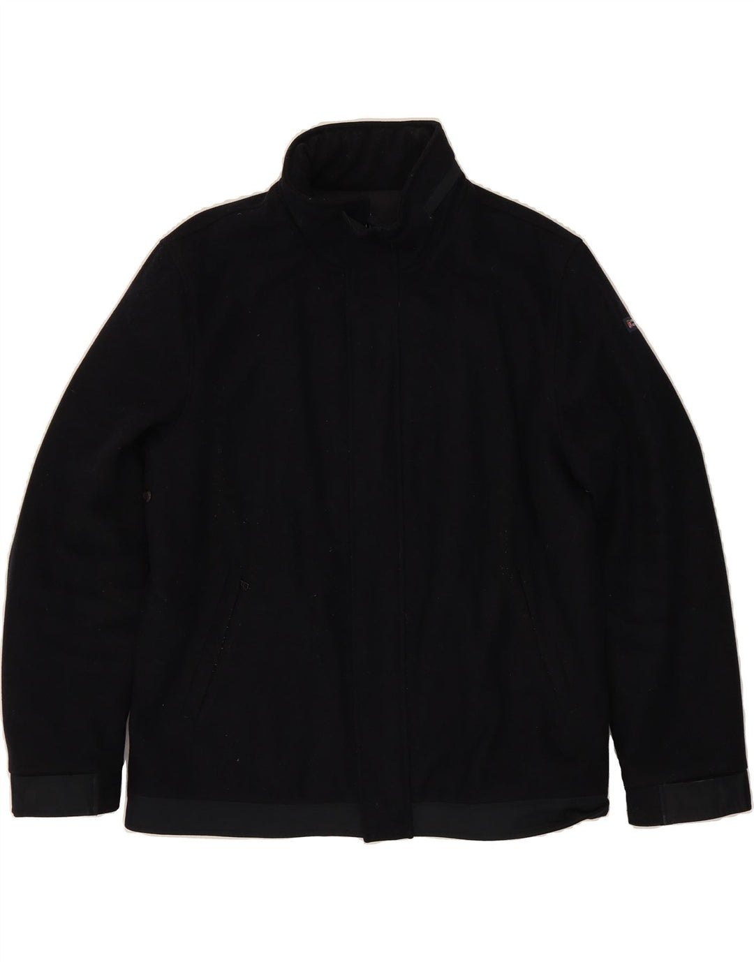 AMERIGO VESPUCCI Mens Bomber Jacket UK 40 Large Navy Blue Vintage Amerigo Vespucci and Second-Hand Amerigo Vespucci from Messina Hembry 
