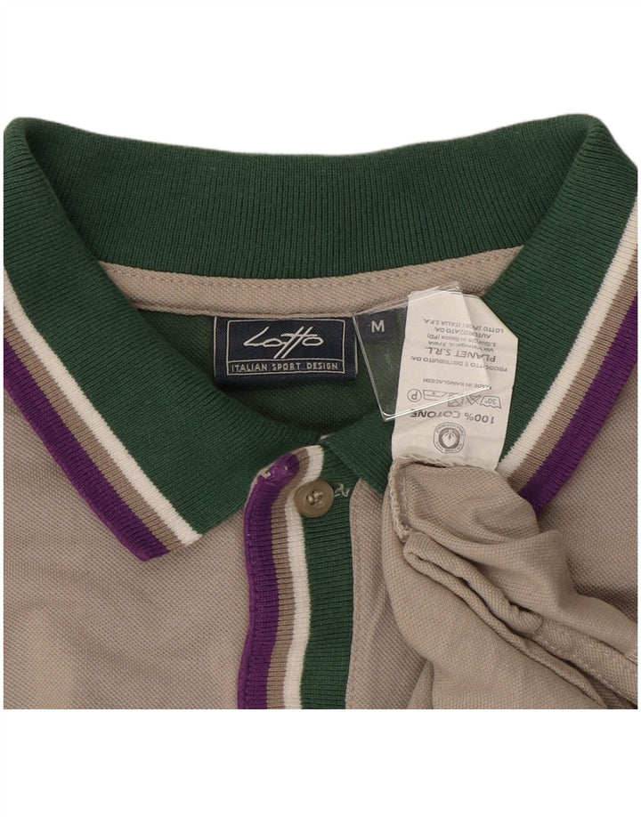 Polo da uomo Lotto in cotone grigio medio