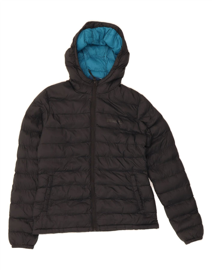 MOUNTAIN WAREHOUSE Womens Hooded Padded Jacket UK 10 Small Black Nylon Vintage Mountain Warehouse and Second-Hand Mountain Warehouse from Messina Hembry 