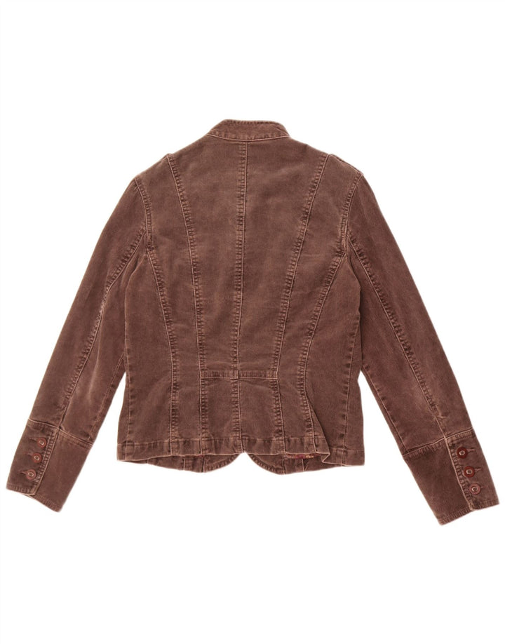 Giacca da donna in velluto a coste Monsoon UK 10 piccola in cotone marrone