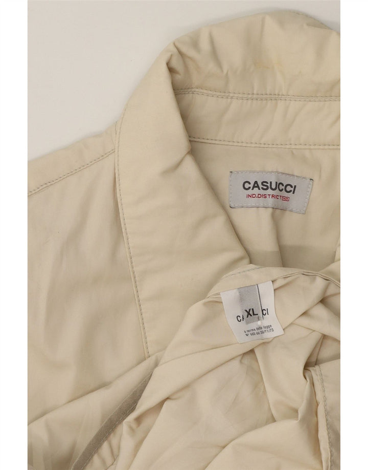 CASUCCI Mens Utility Jacket UK 42 XL Beige Cotton Vintage Casucci and Second-Hand Casucci from Messina Hembry 
