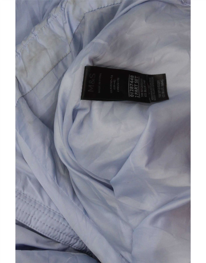 Giacca imbottita con cappuccio da donna Marks & Spencer UK 14 grande poliestere blu