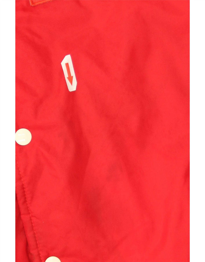 Giacca college grafica da uomo vintage UK 38 poliammide rosso medio