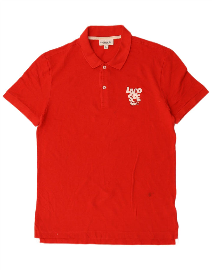 Polo Lacoste da uomo vestibilità regolare taglia 4 cotone rosso medio