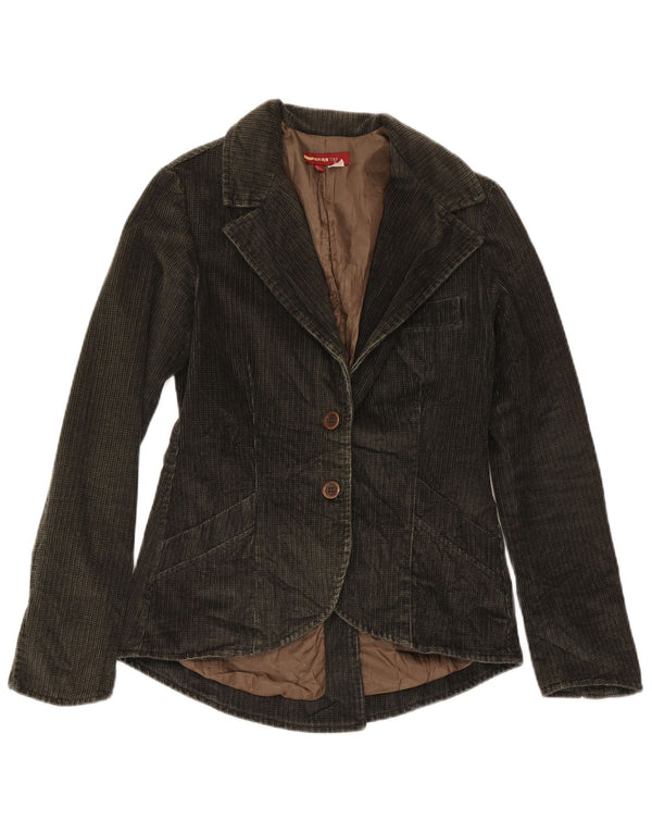 Giacca blazer a 2 bottoni Trafaluc da donna Zara UK 14 grande cotone kaki