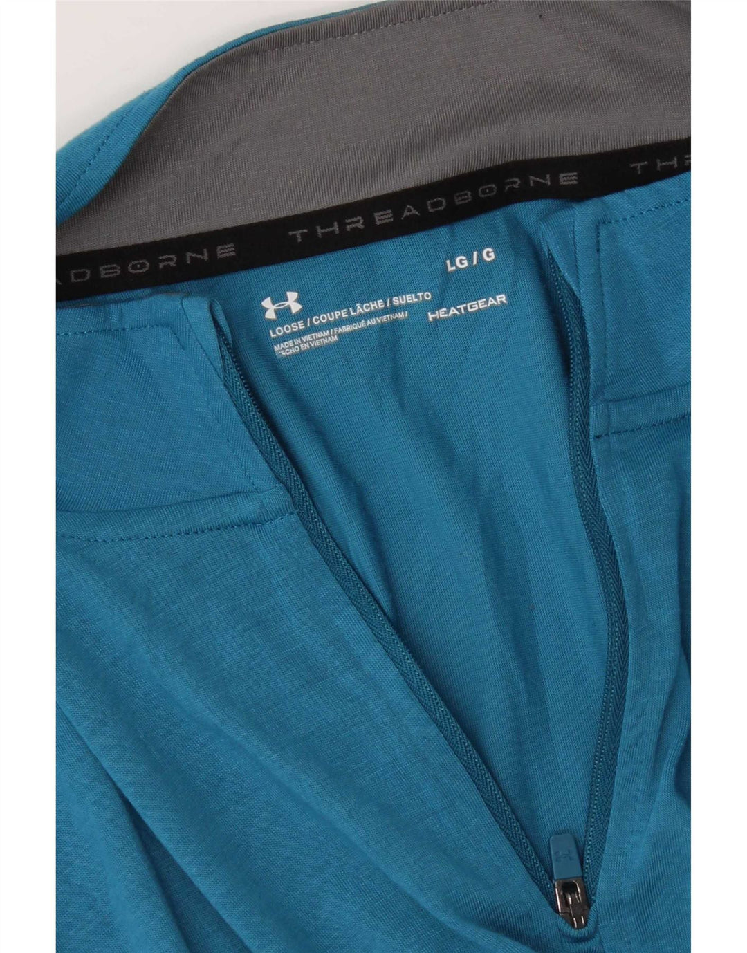 Under Armour Uomo Heat Gear Zip Collo Pullover Tuta Top Grande Blu