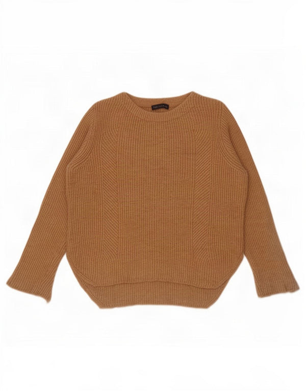 Maglione maglione oversize con scollo a barca da donna Marks & Spencer UK 14 Large Beige