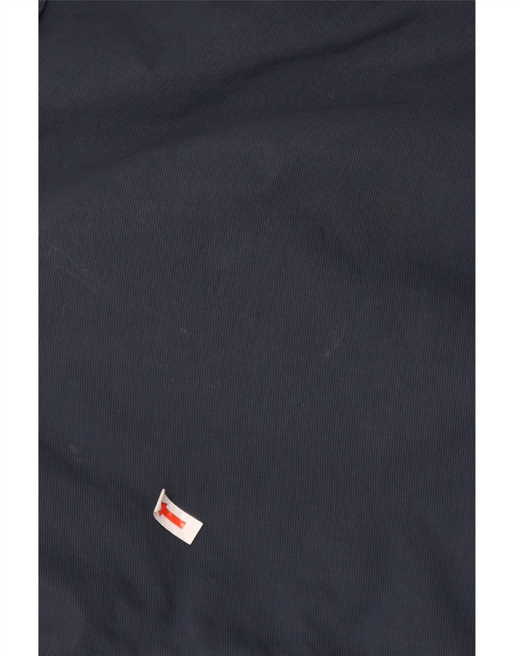 Giacca anorak da uomo con cappuccio Adidas UK 42/44 grande poliestere blu navy