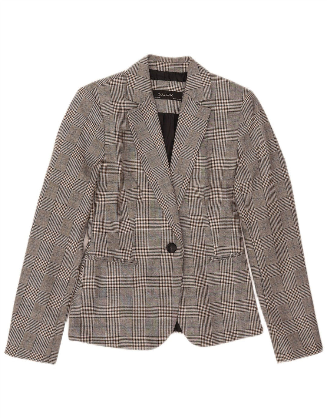 Giacca blazer da donna Zara EU 34 2XS Poliestere pied de poule grigio
