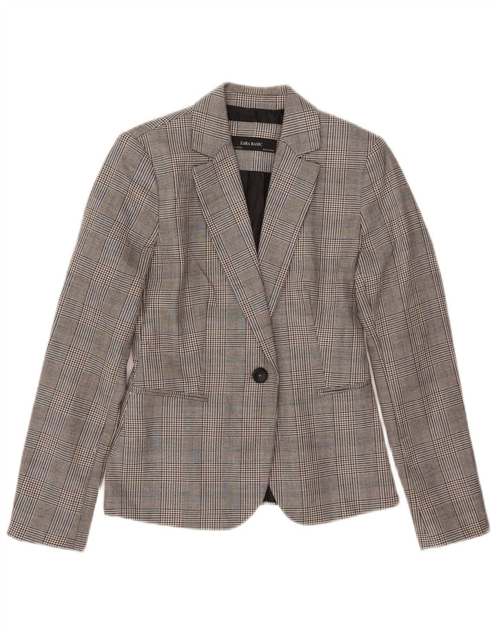 Giacca blazer da donna Zara EU 34 2XS Poliestere pied de poule grigio