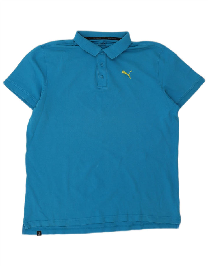 Polo Puma da uomo XL in cotone blu