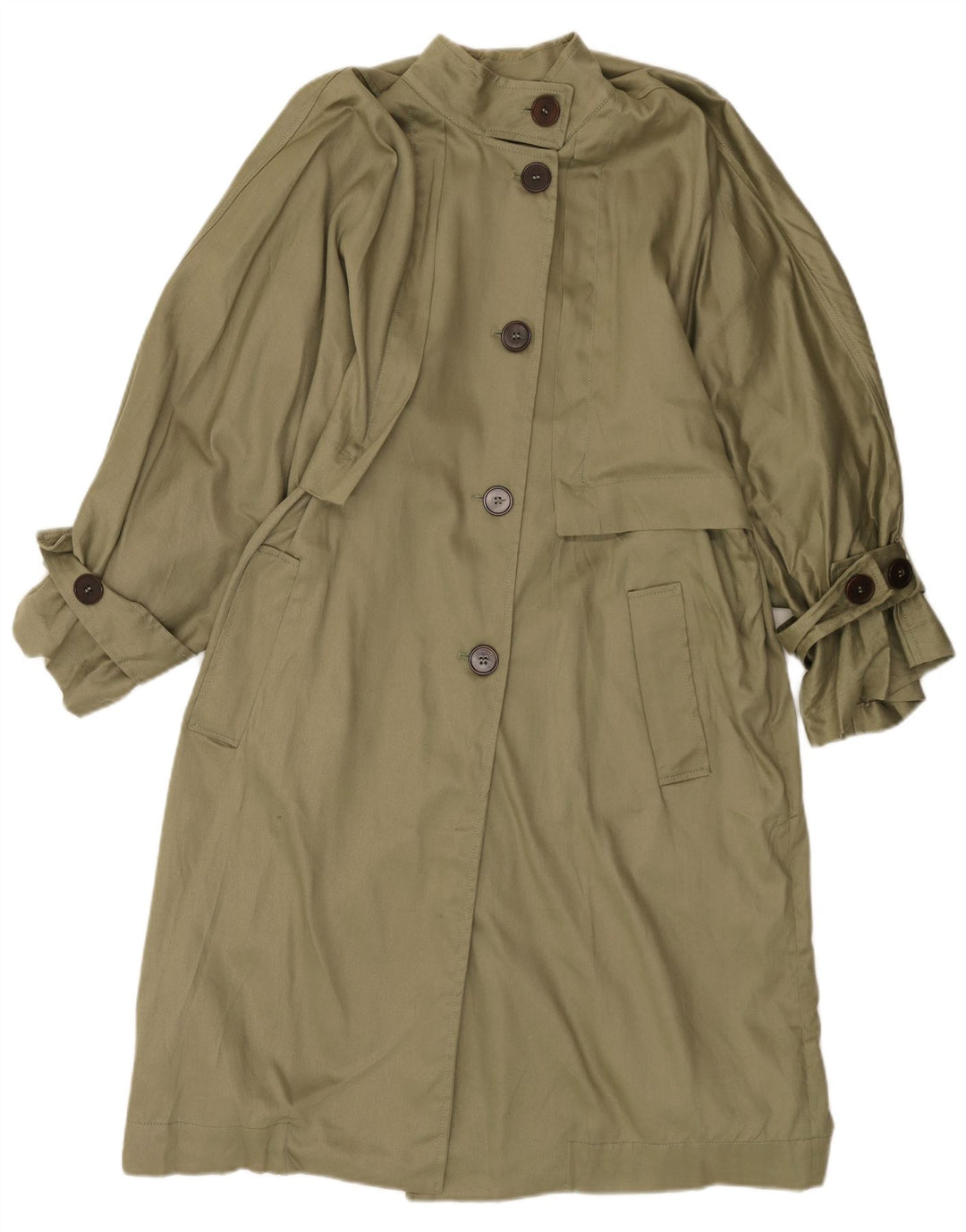 Trench oversize da donna Zara UK 6 XS cotone kaki