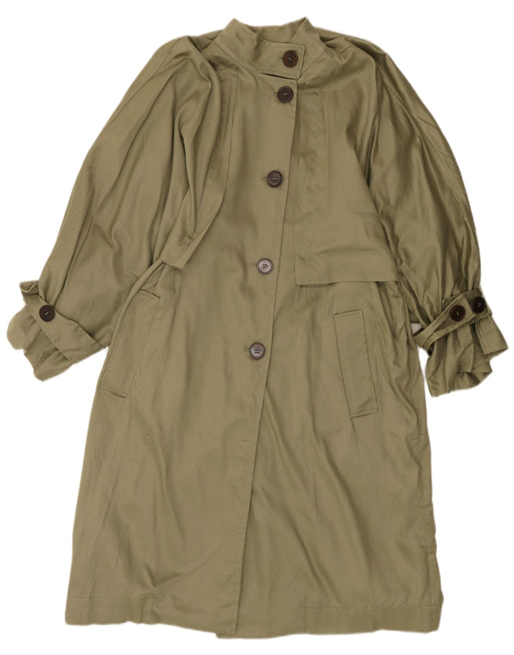 Trench oversize da donna Zara UK 6 XS cotone kaki