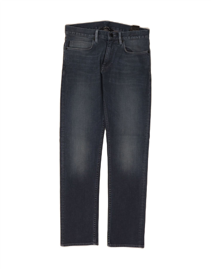CALVIN KLEIN Mens Stretch Slim Jeans W30 L32 Navy Blue Cotton Vintage Calvin Klein and Second-Hand Calvin Klein from Messina Hembry 