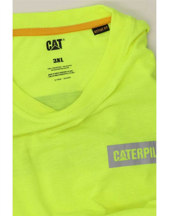 T-shirt grafica da uomo CAT Top 3XL poliestere verde