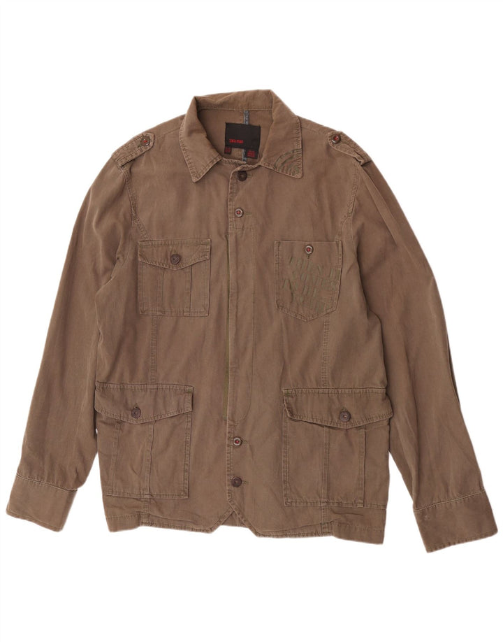 Giacca militare da uomo Zara UK 44 2XL Cotone marrone