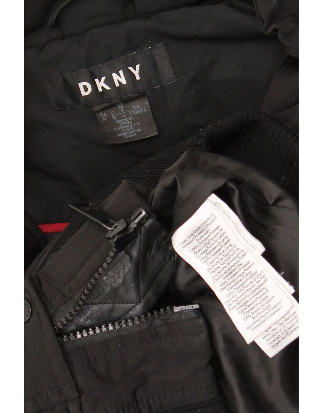 Giubbotto bomber da donna Dkny UK 14 poliestere nero medio