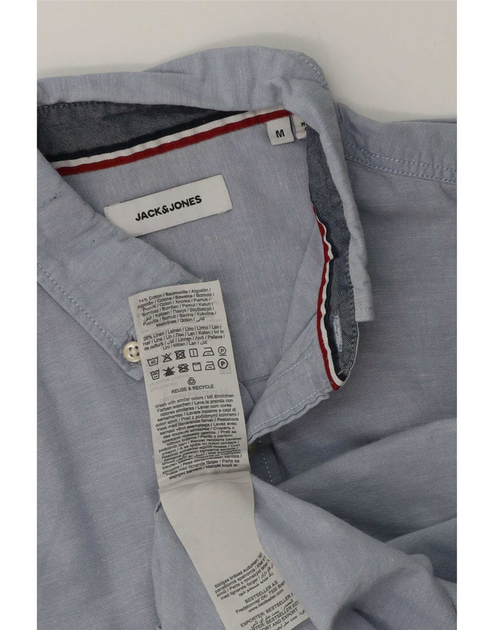 Camicia da uomo Jack & Jones Cotone screziato blu medio
