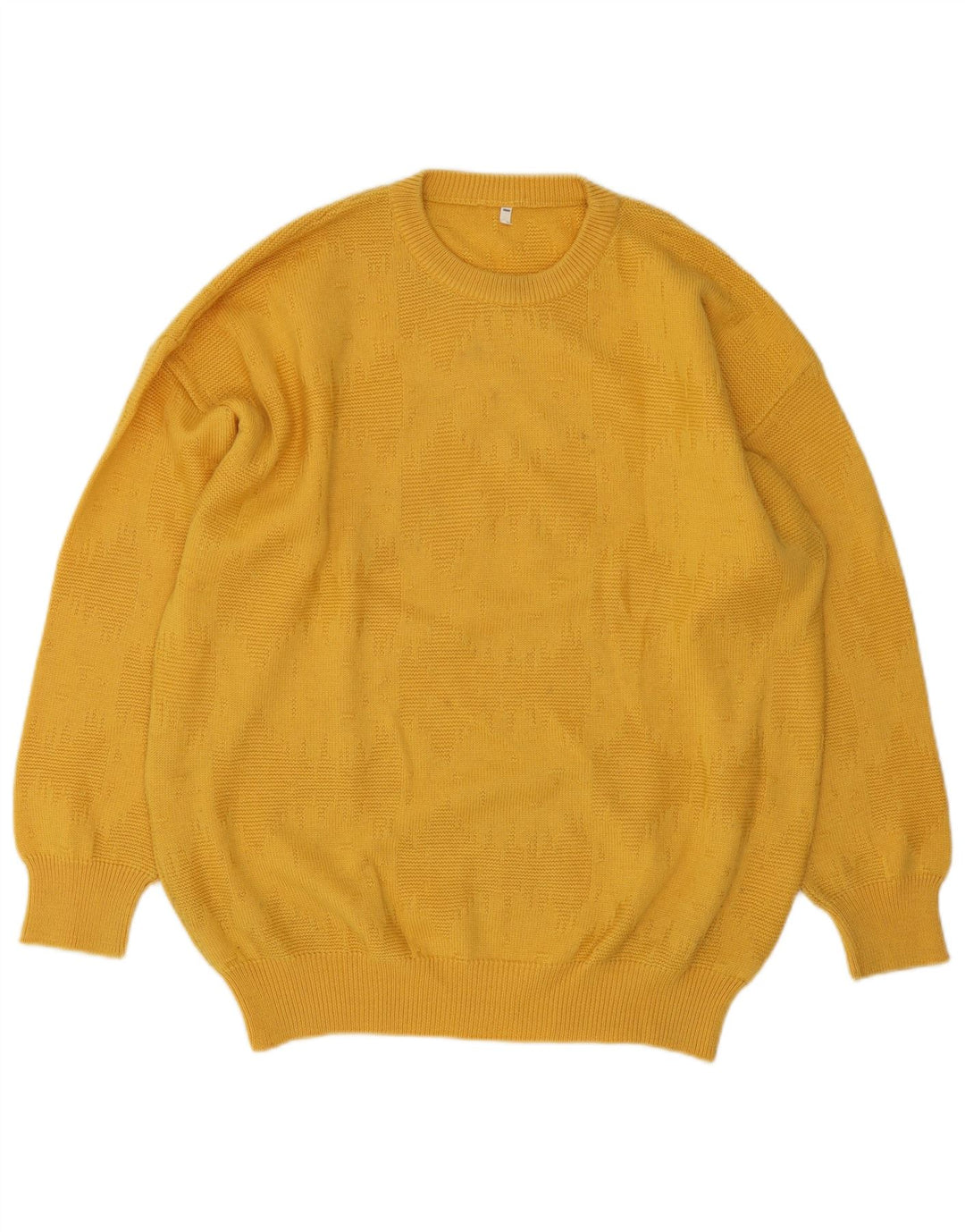 Maglione maglione girocollo da uomo VINTAGE IT 56 XL Giallo