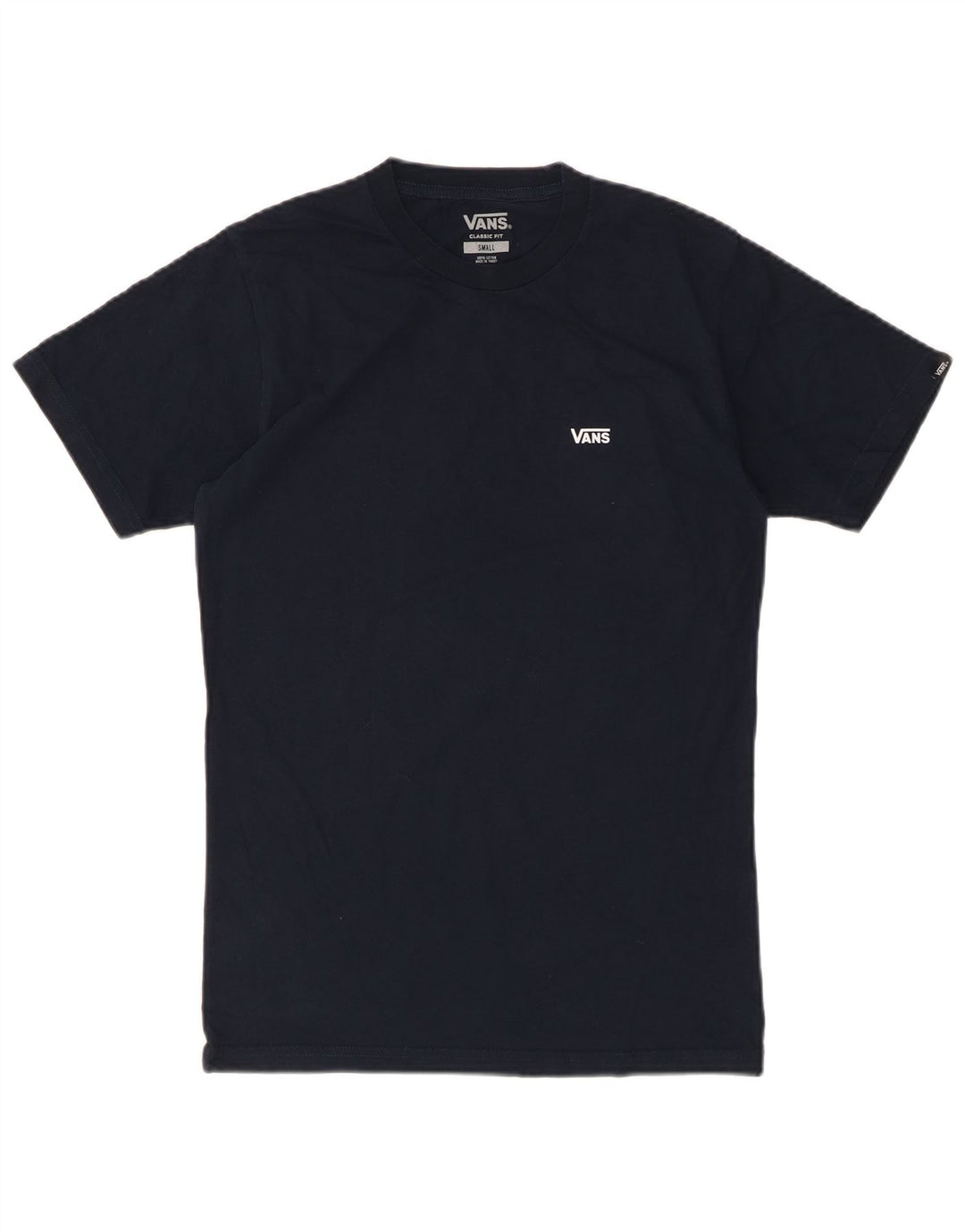 T-shirt da uomo dalla vestibilità classica VANS, piccola, in cotone blu navy