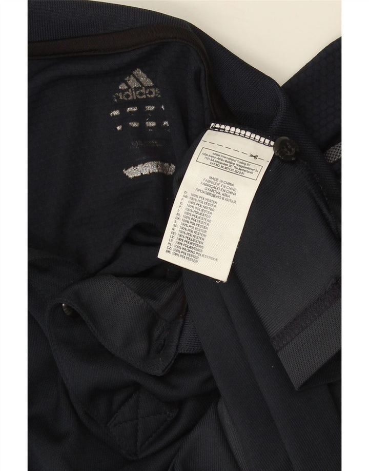 Polo Adidas Climacool da uomo piccola in poliestere color block blu navy