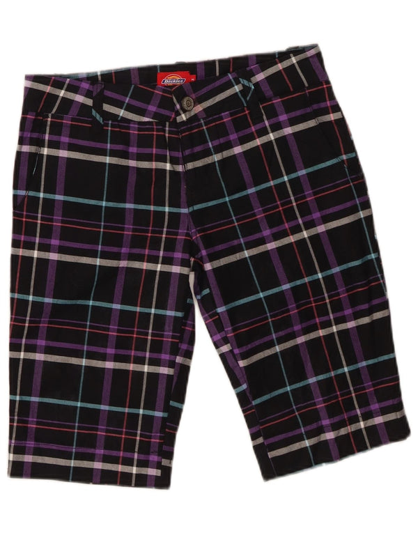 Pantaloncini chino bermuda da donna Dickies US 3 XS W28 cotone a quadri neri