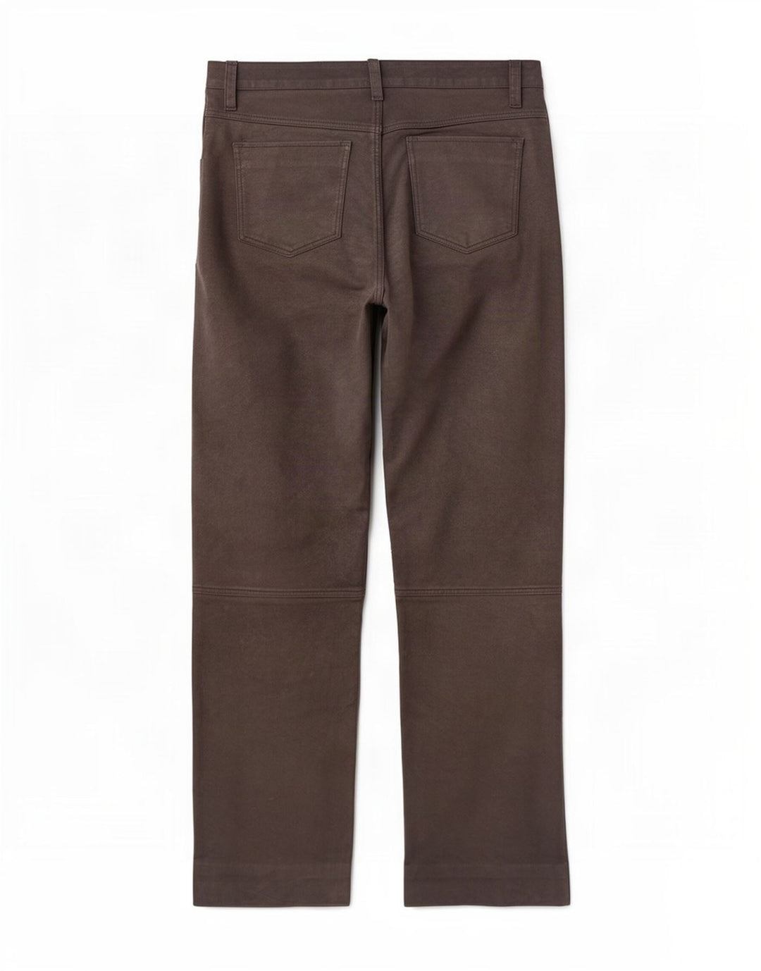 Pantaloni dritti in pelle vintage da uomo W34 L32 Marrone