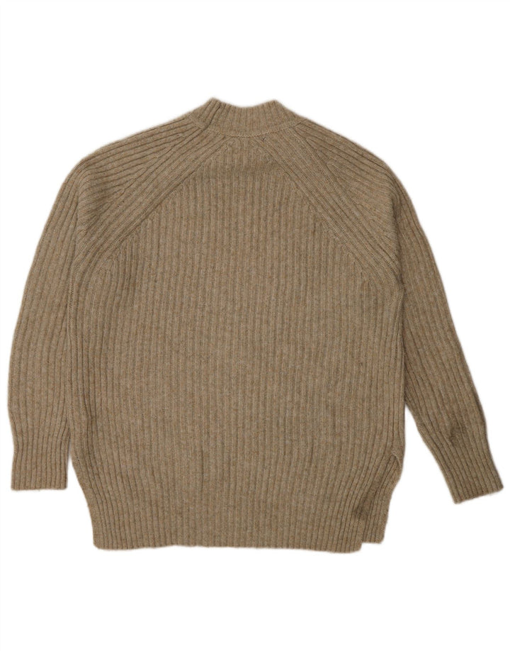Maglione maglione a collo alto da donna Marks & Spencer UK 10 piccolo Beige