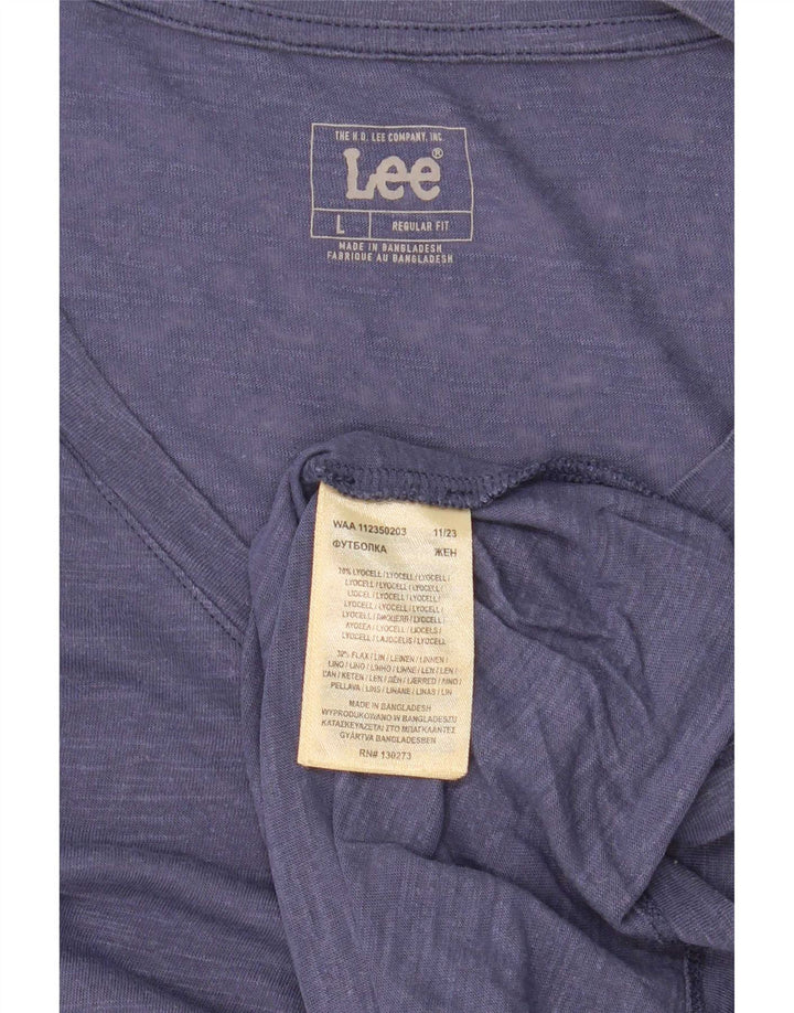 Maglietta Lee da donna vestibilità regolare UK 16 Large Lyocell blu