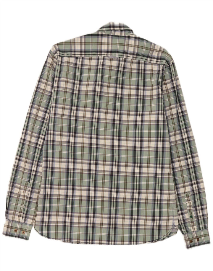 Camicia da uomo Lacoste taglia 39 cotone scozzese verde medio
