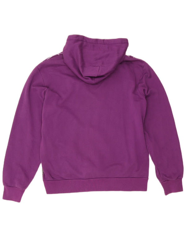 Felpa con cappuccio grafica da uomo Puma Large in cotone color block viola