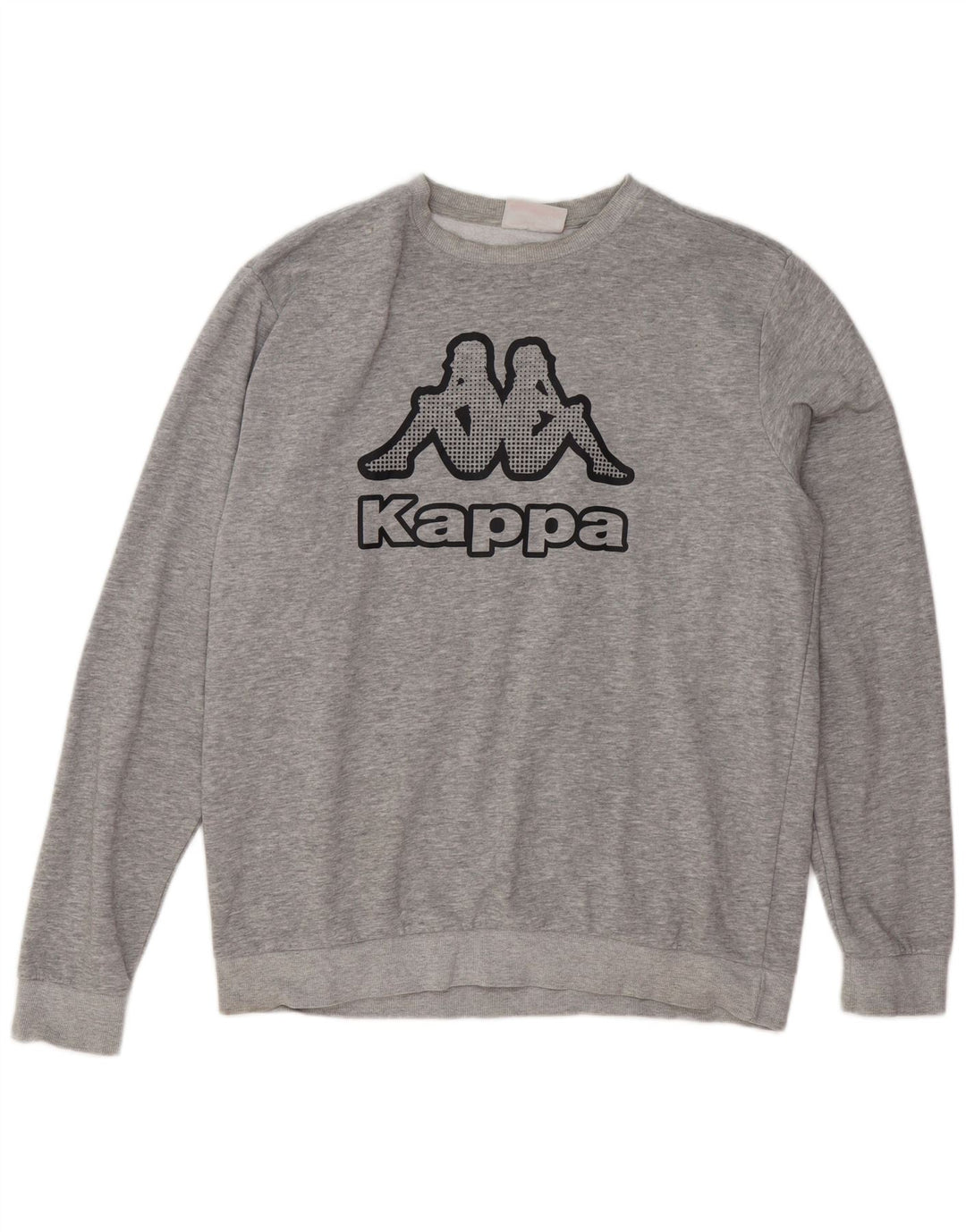 Felpa grafica da uomo Kappa Jumper XL in cotone chiazzato grigio