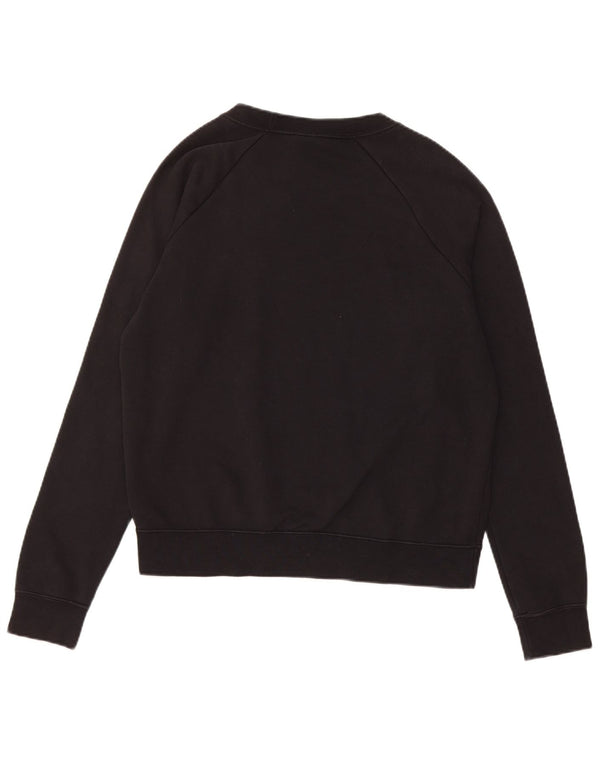 Felpa oversize con grafica Nike da donna, maglione UK 12, piccola, cotone nero