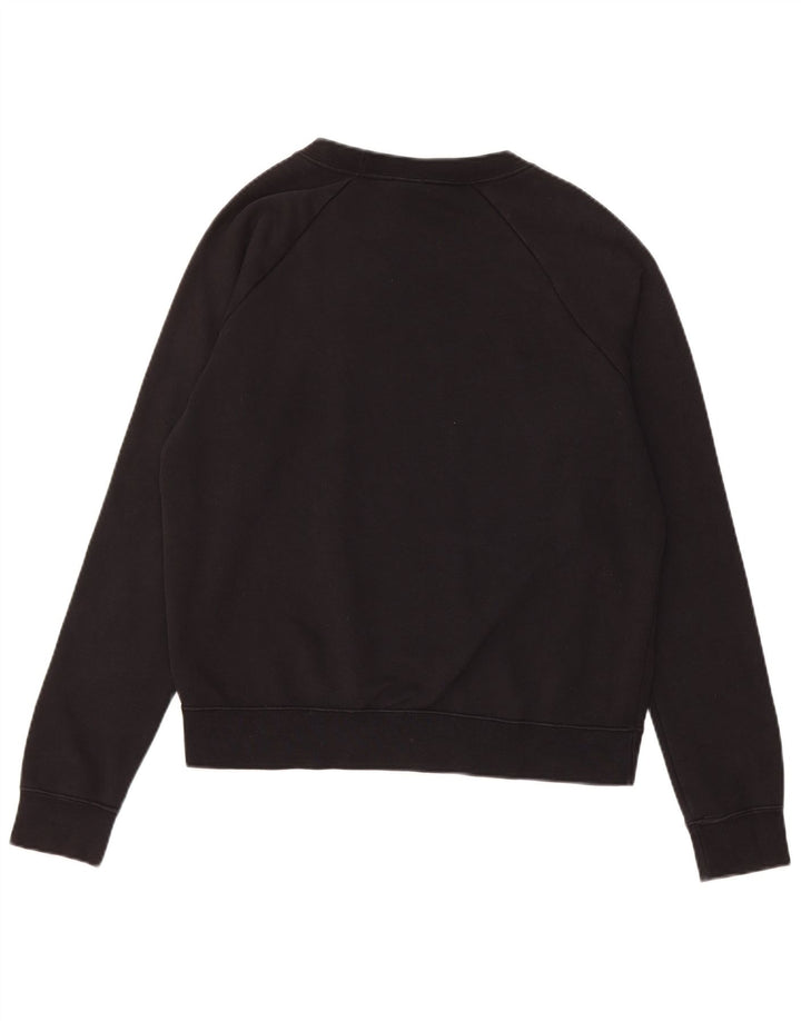 Felpa oversize con grafica Nike da donna, maglione UK 12, piccola, cotone nero