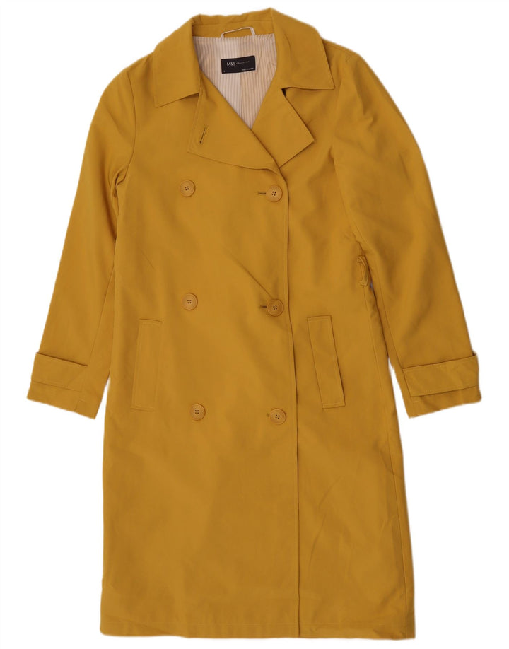 Trench da donna Marks & Spencer UK 8 piccolo poliestere giallo