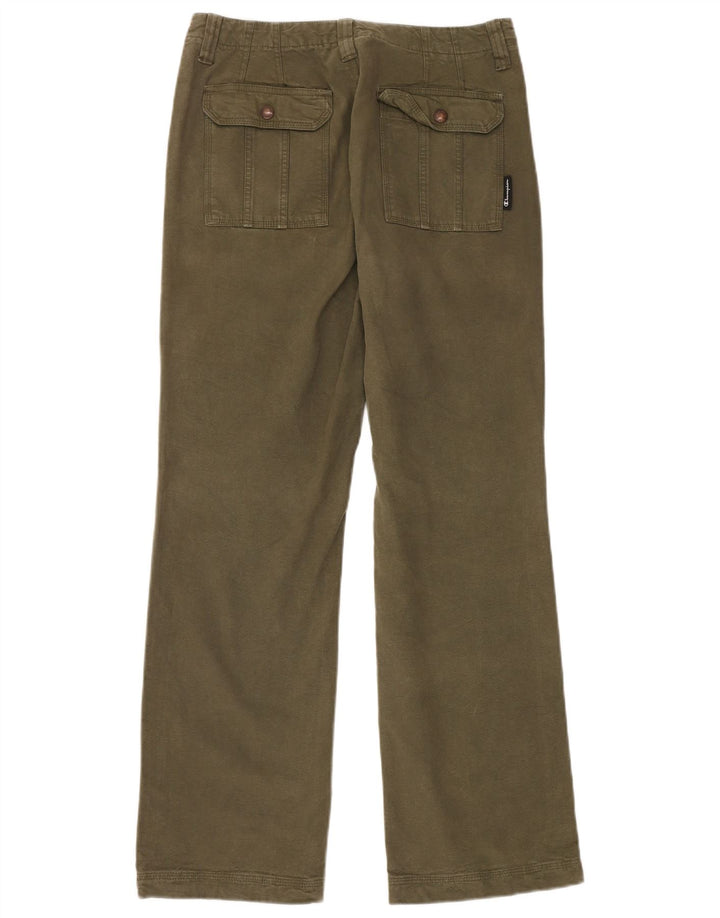 Pantaloni chino dritti da uomo CHAMPION piccoli W32 L32 cotone kaki