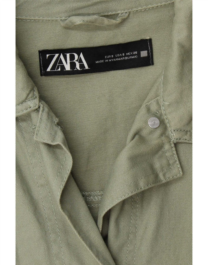 Giacca utilitaria oversize da uomo Zara UK 10 piccola in cotone verde