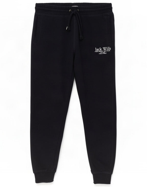 Jack Wills Pantaloni da tuta da uomo con grafica slim fit Joggers Large Blu navy
