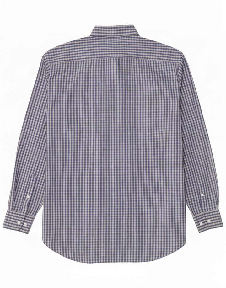 Etro Camicia da uomo taglia 43 Large in cotone a quadretti blu
