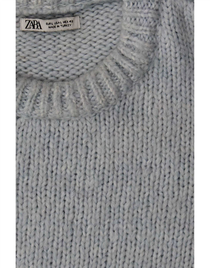 Maglione maglione girocollo da uomo Zara grande in acrilico blu