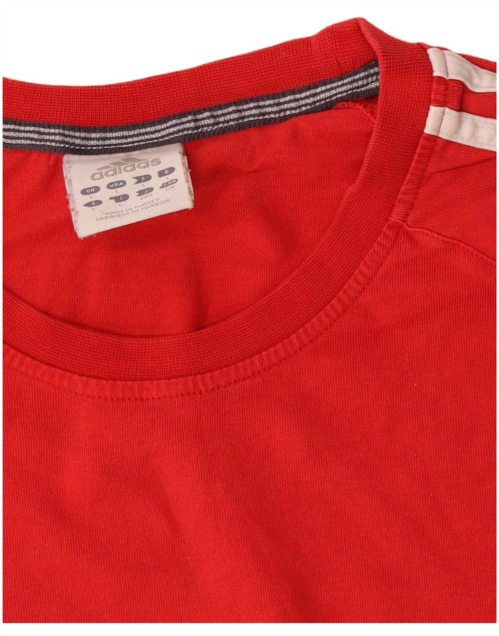 T-shirt da uomo Adidas Top Large rossa in cotone